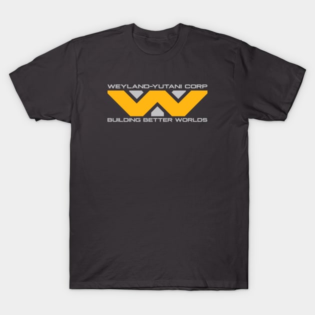 WEYLAND-YUTANI - Gold T-Shirt by KERZILLA